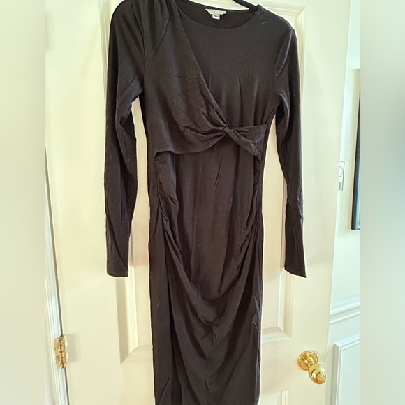 Thyme black long sleeve maternity dress XS - Picture 1 of 2